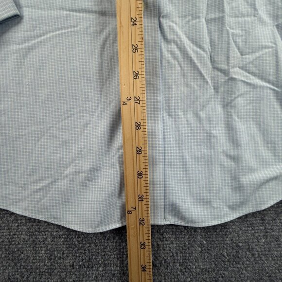 Brooks Brothers Non Iron Button Up Shirt Cotton Men 16.5 35 Madison Blue Check - Picture 4 of 16